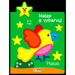 Nalep a vybarvuj - Ptáček - 2-3 roky