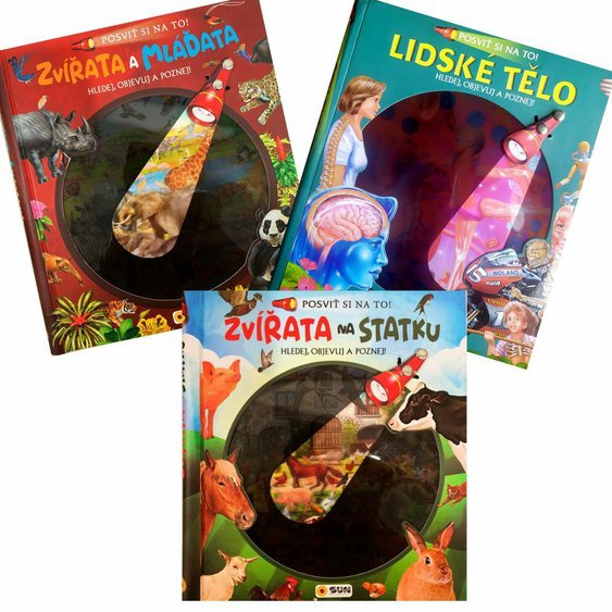 Posviť si na to - Knížky s baterkou - Balíček 3 knih