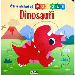 Čti  a skládej puzzle -  DINOSAUŘI - Knížka pro malé ručičky