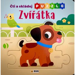 Čti  a skládej puzzle -  ZVÍŘÁTKA - Knížka pro malé ručičky