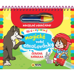 Čti a vybarvuj - Magické vodní omalovánky  - ČERVENÁ KARKULKA - Kouzelné vodní pero