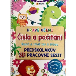 Písanka napiš a smaž – drážkované linky s tužkou pro předškoláky