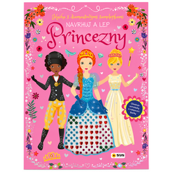 Kniha s diamantovými samolepkami - PRINCEZNY