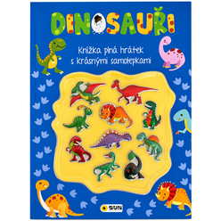 DINOSAUŘI- Kniha plná hrátek a aktivit s 3D samolepkami