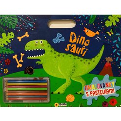 Dinosauři - XL omalovánky s pastelkami - Knížka pro malé výtvarníky