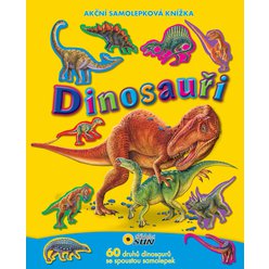 Dinosauři - akční samolepková knížka - více než 60 druhů prehistorických zvířat