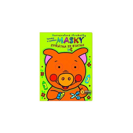 Karnevalové škrabošky Masky - Zvířátka ze statku