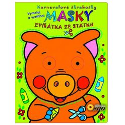 Karnevalové škrabošky Masky - Zvířátka ze statku