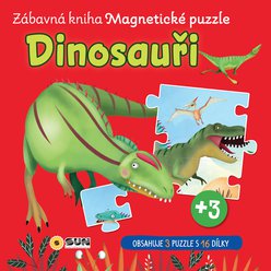 Zábavná magnetická kniha  DINOSAUŘI -  čti a skládej